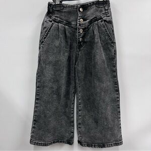 High-Waisted Black Wide-Leg Jeans little girls Nova Kids size 3